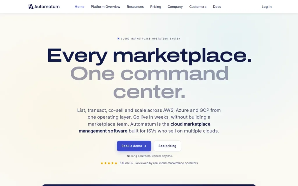 Automatum homepage screenshot