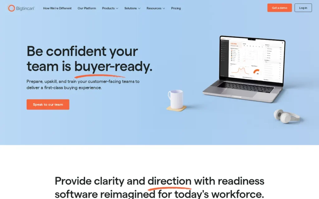 Brainshark homepage screenshot