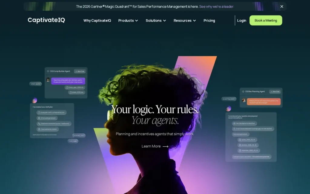 CaptivateIQ homepage screenshot
