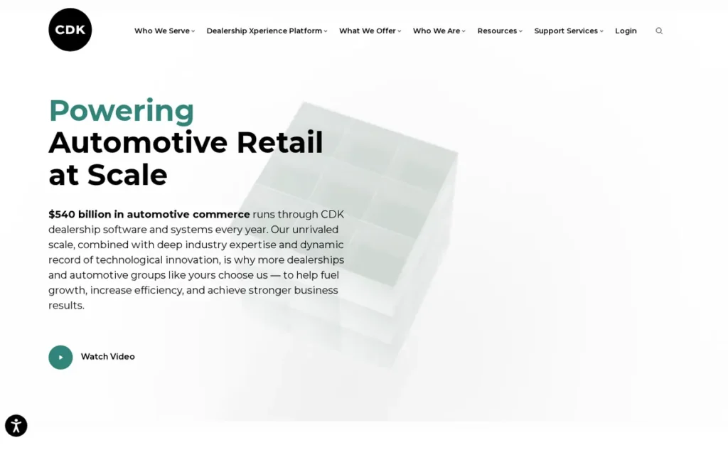 CDK Global homepage screenshot