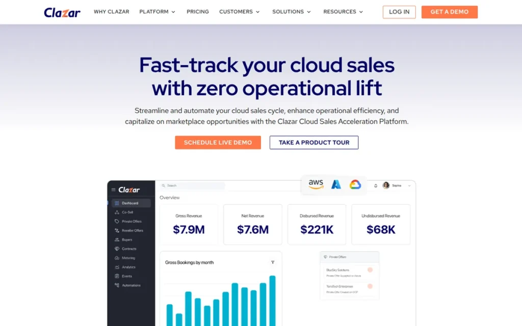 Clazar homepage screenshot