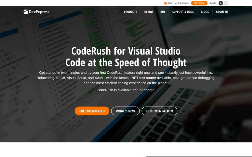DevExpress CodeRush homepage screenshot