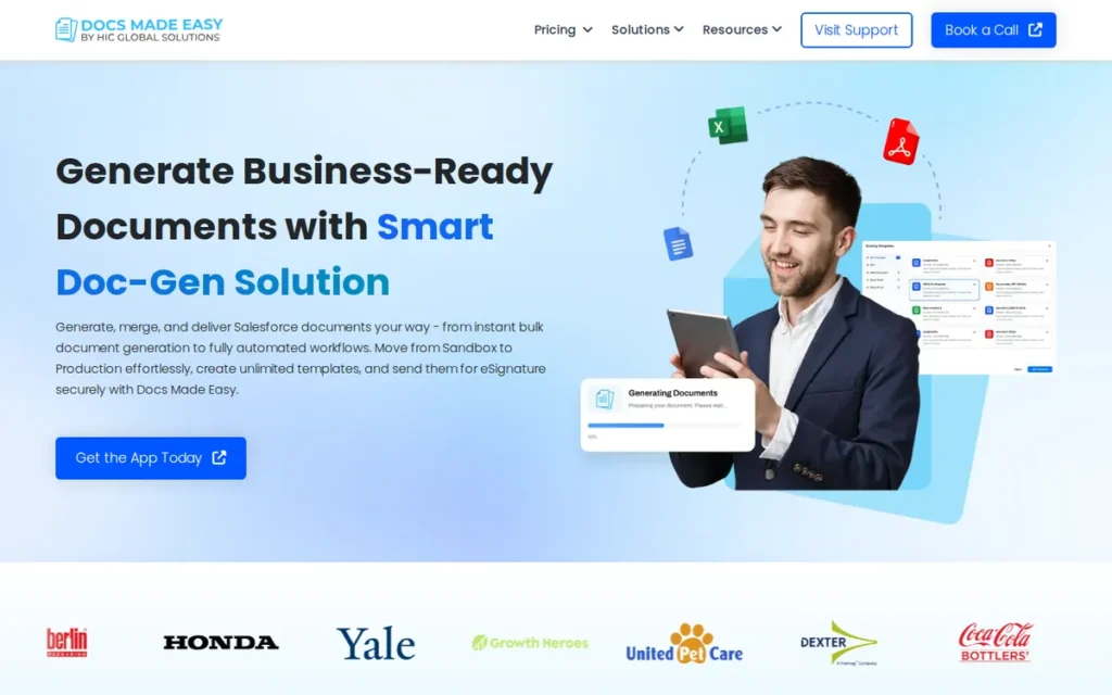 Docs Made Easy homepage screenshot
