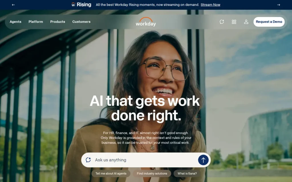 Workday Contract Intelligence (powered by Evisort AI) homepage screenshot