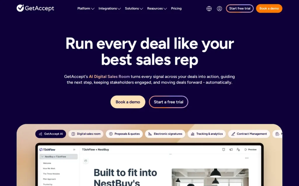 GetAccept homepage screenshot