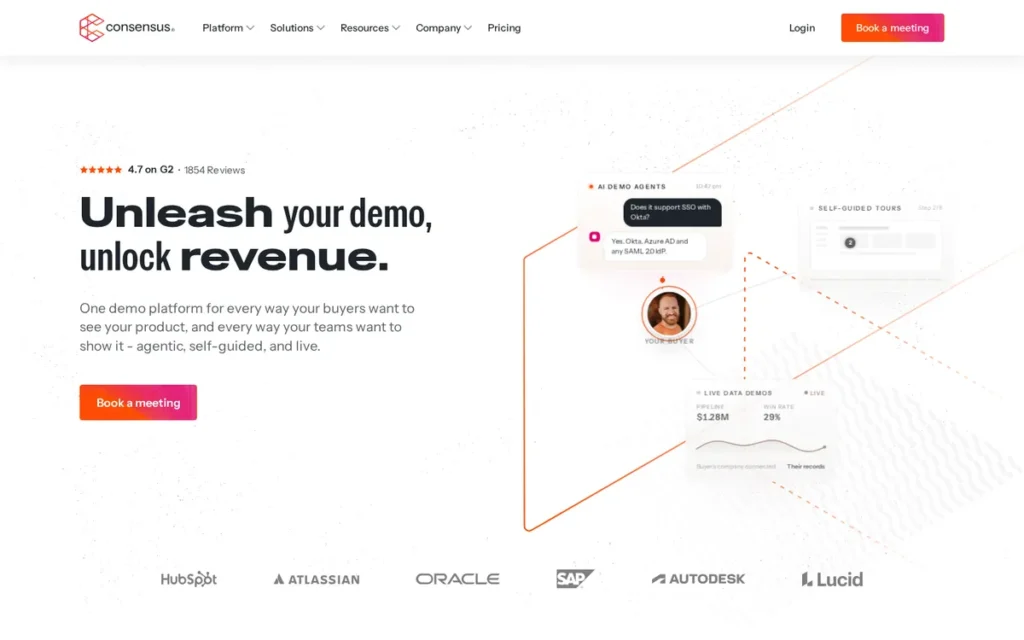 Consensus homepage screenshot