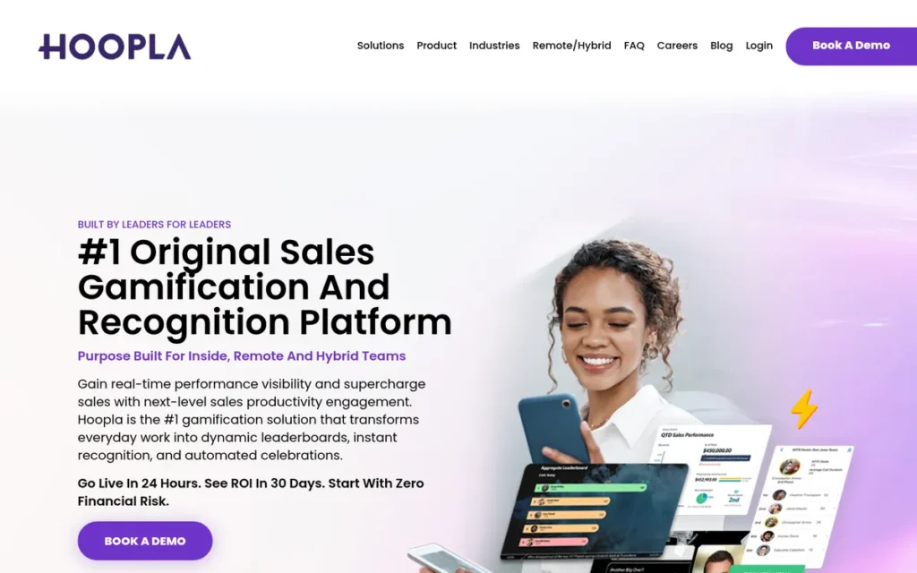 Hoopla by Raydiant homepage screenshot