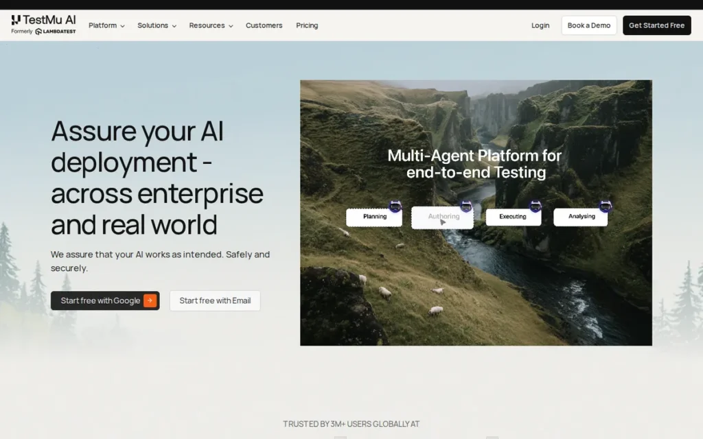 LambdaTest KaneAI homepage screenshot