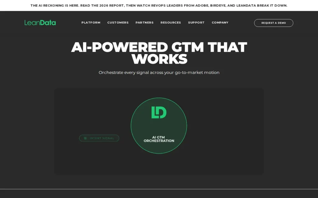 LeanData homepage screenshot