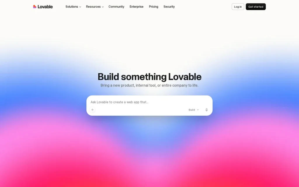 Lovable.dev homepage screenshot
