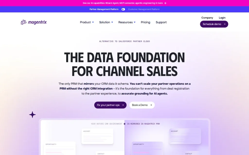 Magentrix homepage screenshot