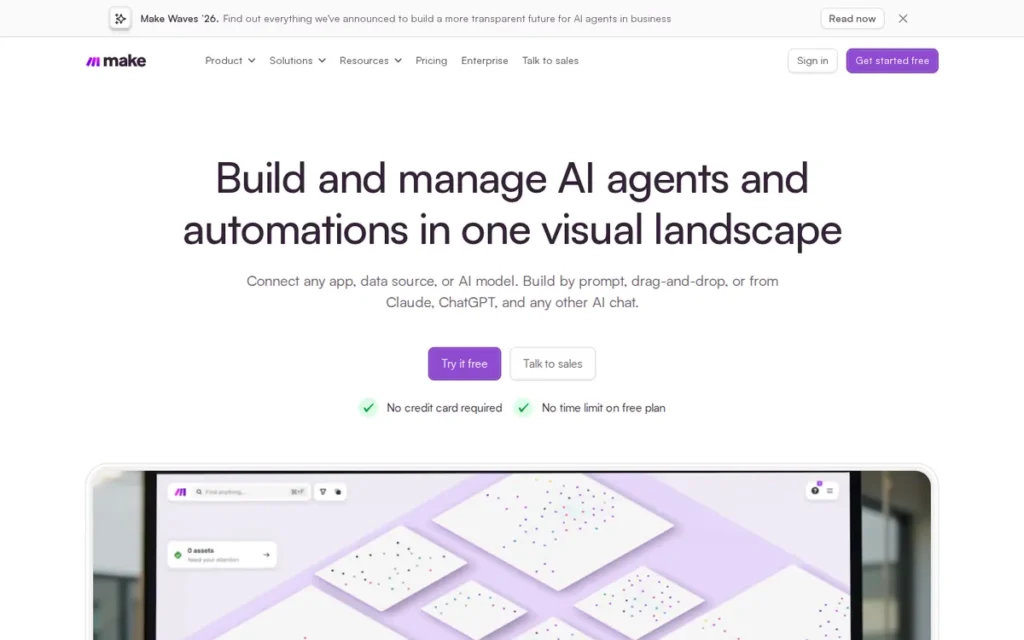 Make homepage screenshot