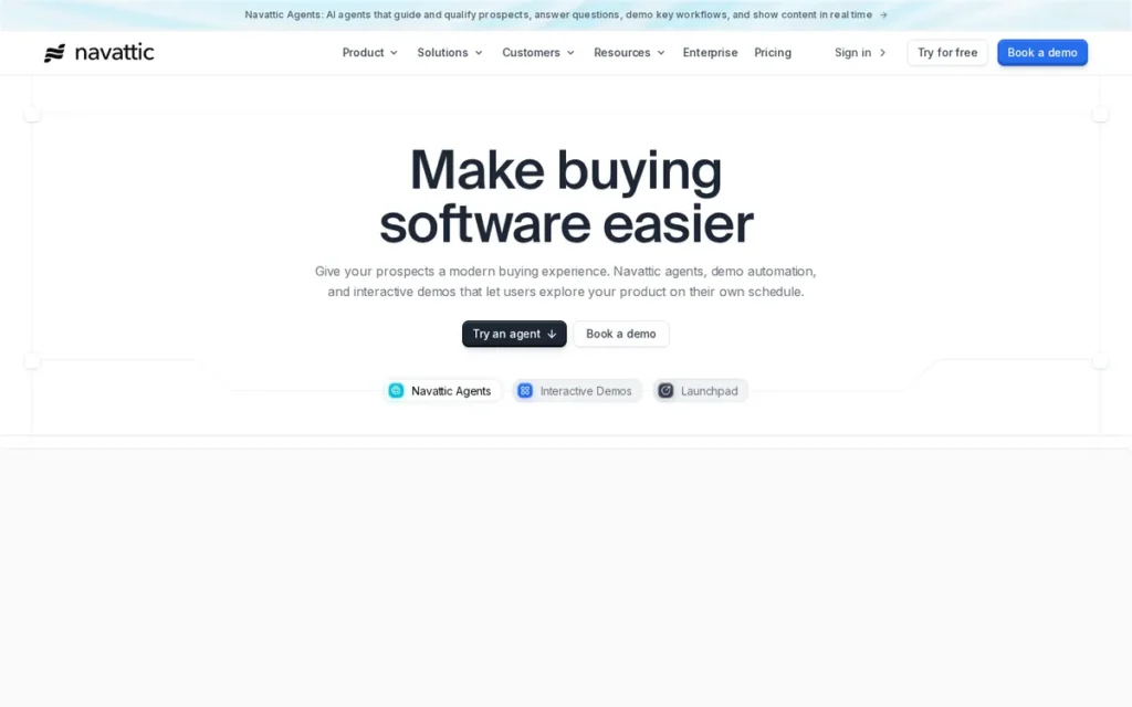 Navattic homepage screenshot