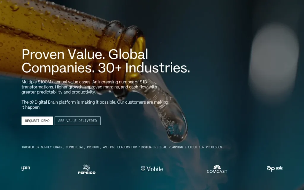 o9 Solutions homepage screenshot