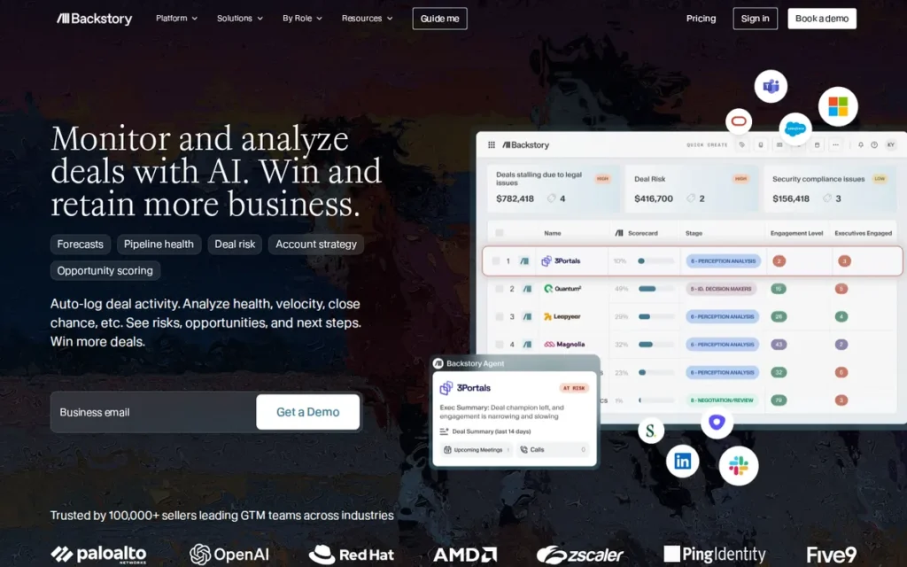 People.ai homepage screenshot