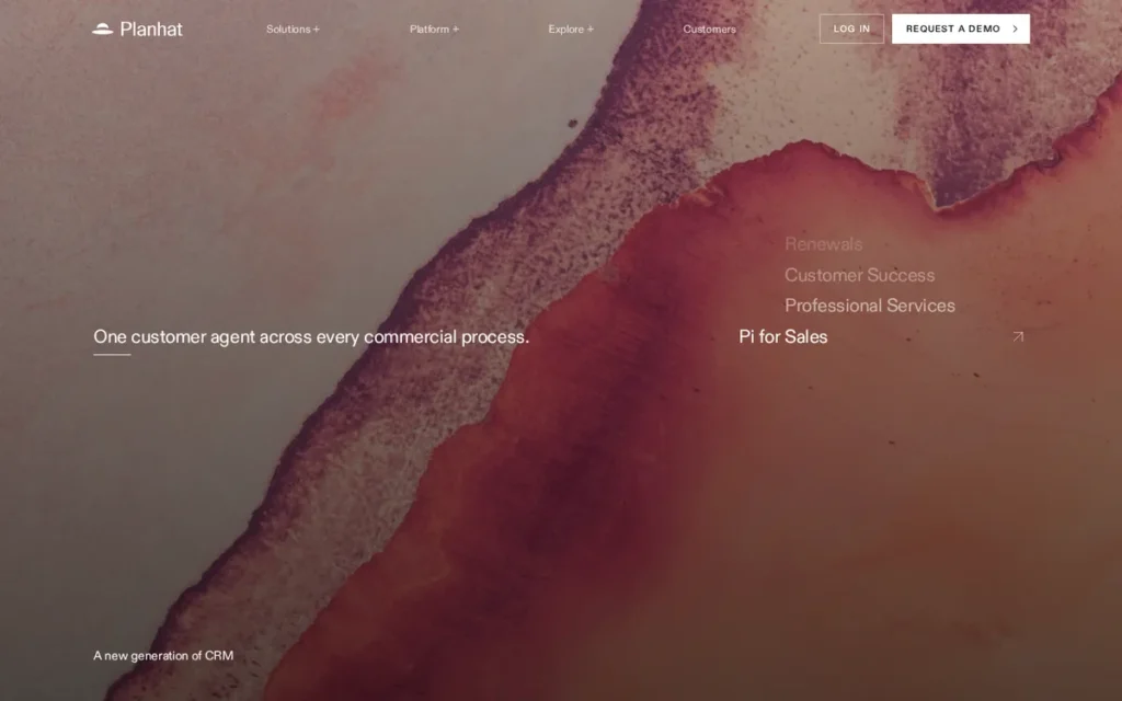 Planhat homepage screenshot
