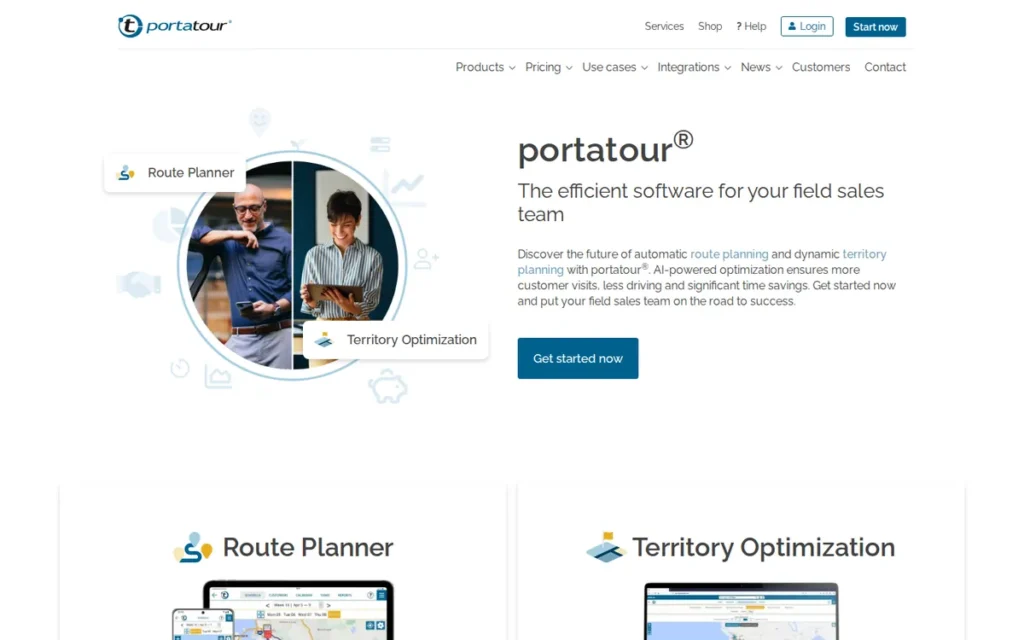 portatour homepage screenshot