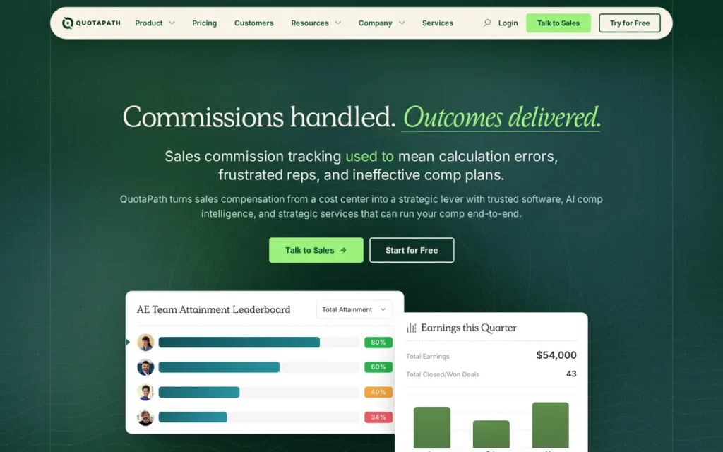 QuotaPath homepage screenshot