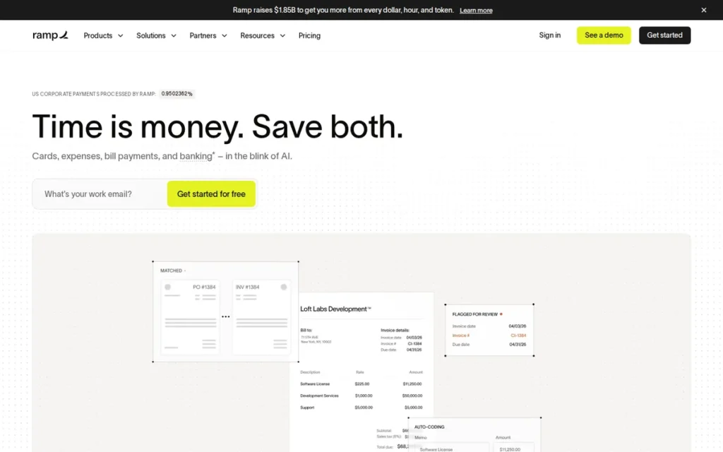 Ramp homepage screenshot