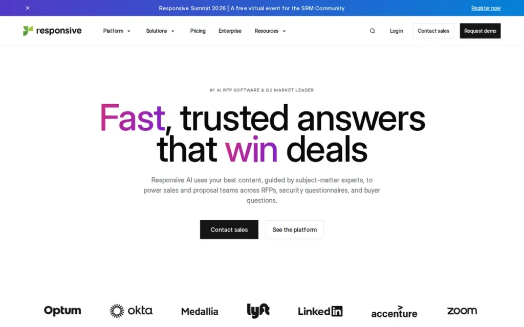Responsive homepage screenshot
