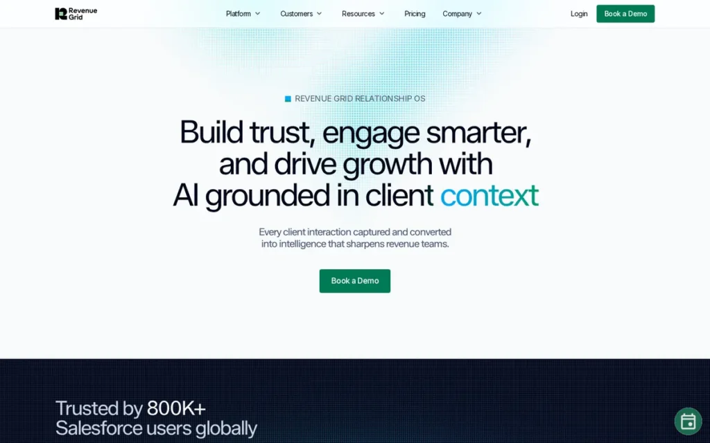 Revenue Grid homepage screenshot