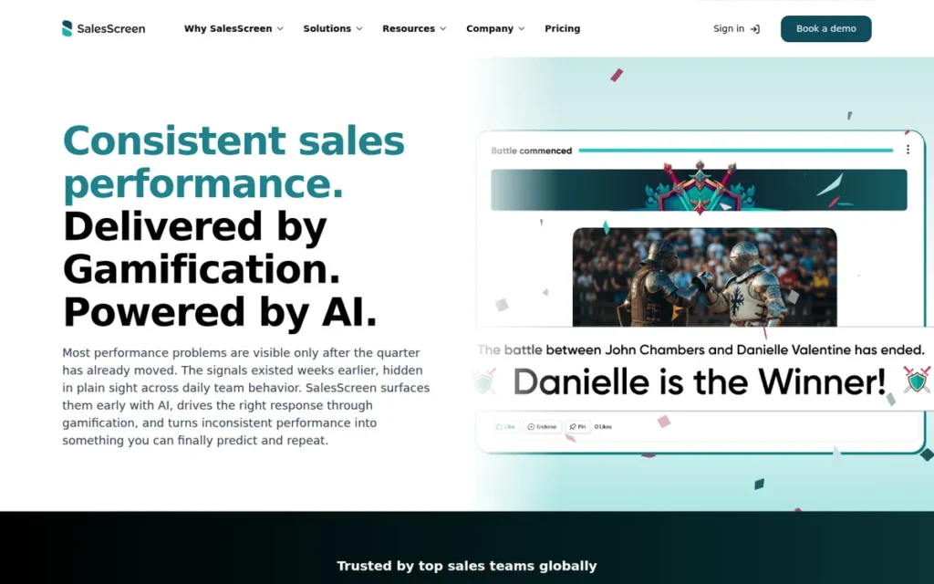 SalesScreen homepage screenshot