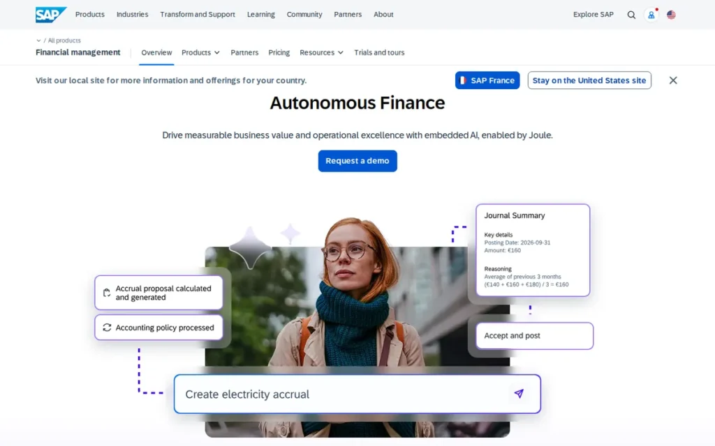 SAP Commissions homepage screenshot