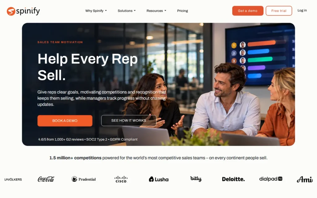 Spinify homepage screenshot