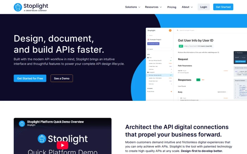 Stoplight homepage screenshot