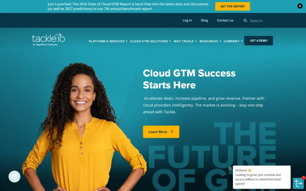 Tackle.io homepage screenshot