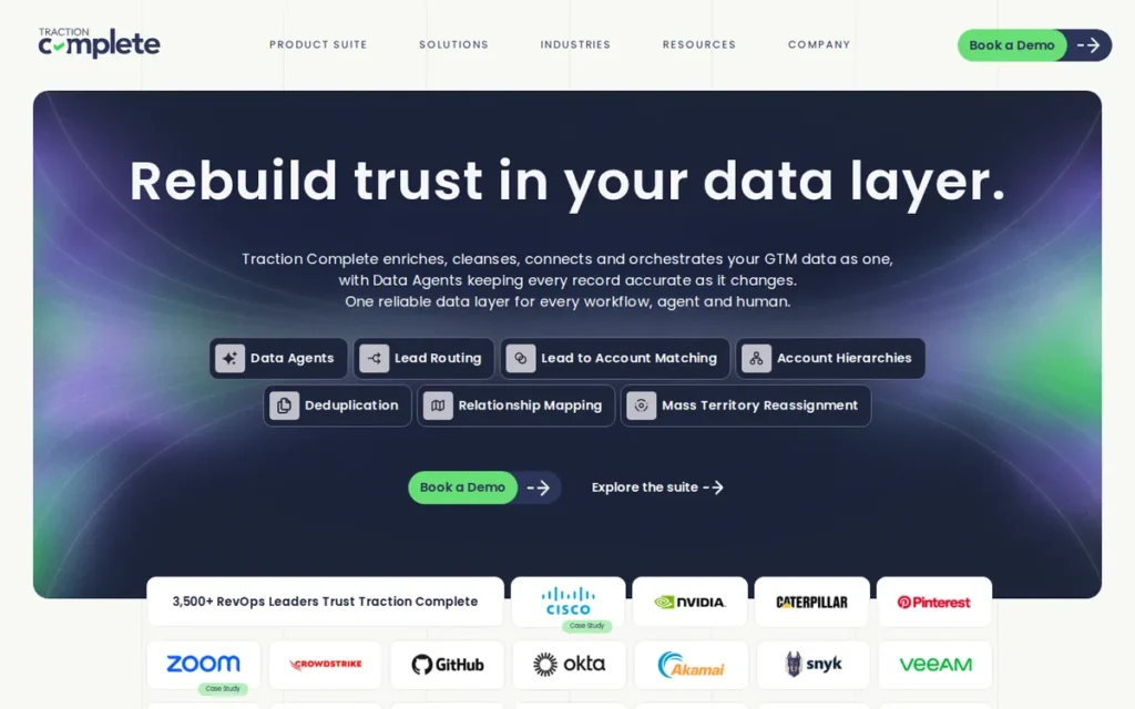 Traction Complete homepage screenshot
