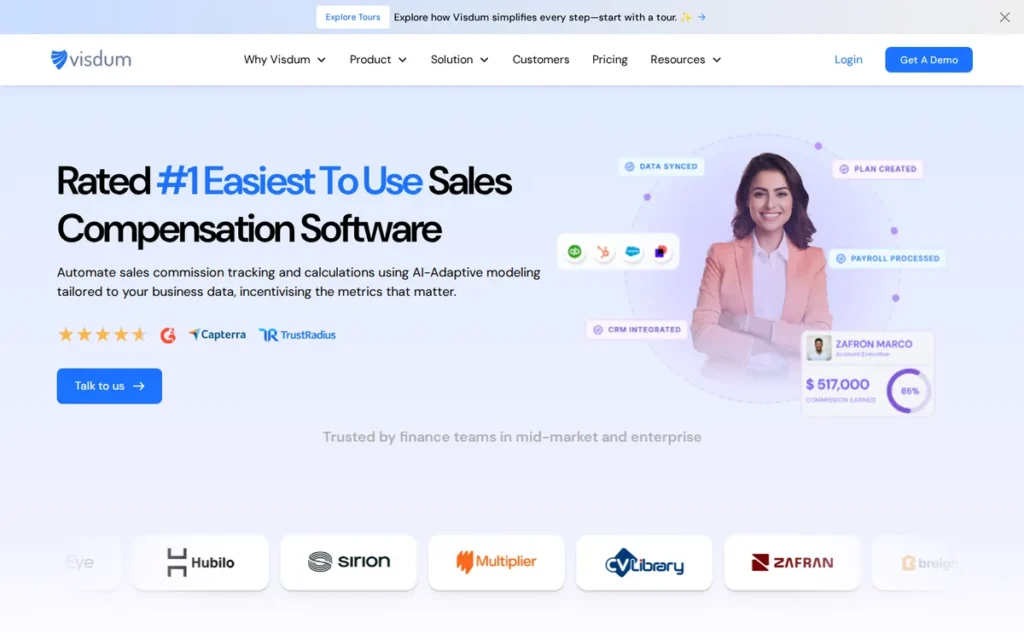Visdum homepage screenshot