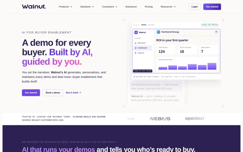Walnut homepage screenshot