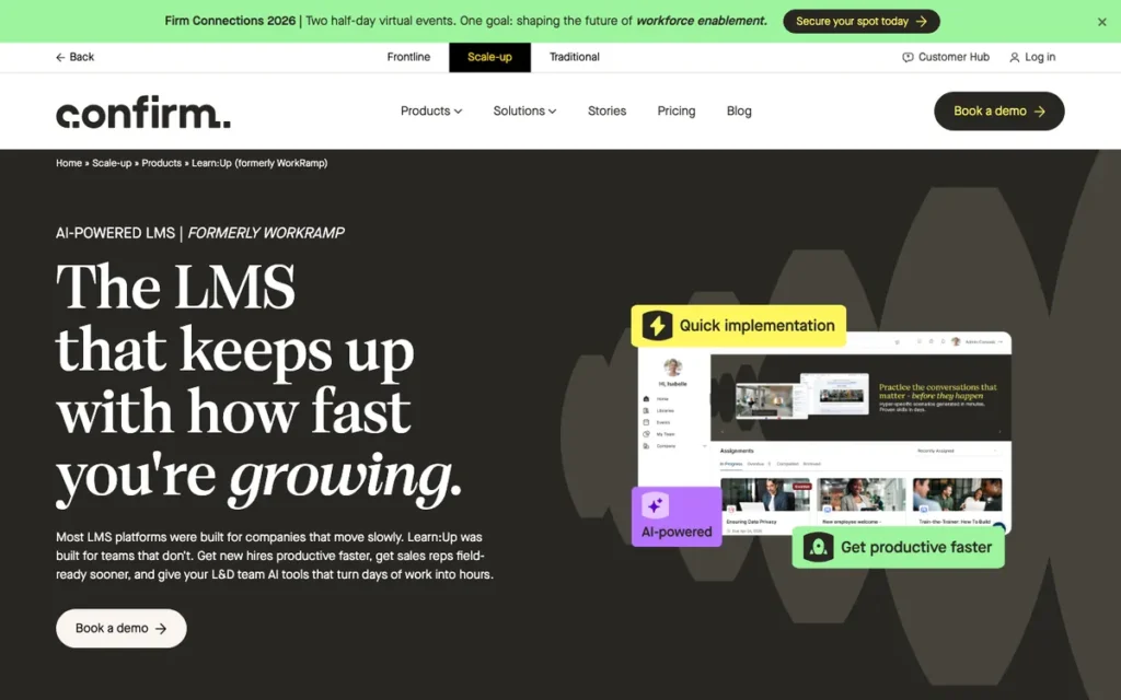 WorkRamp homepage screenshot