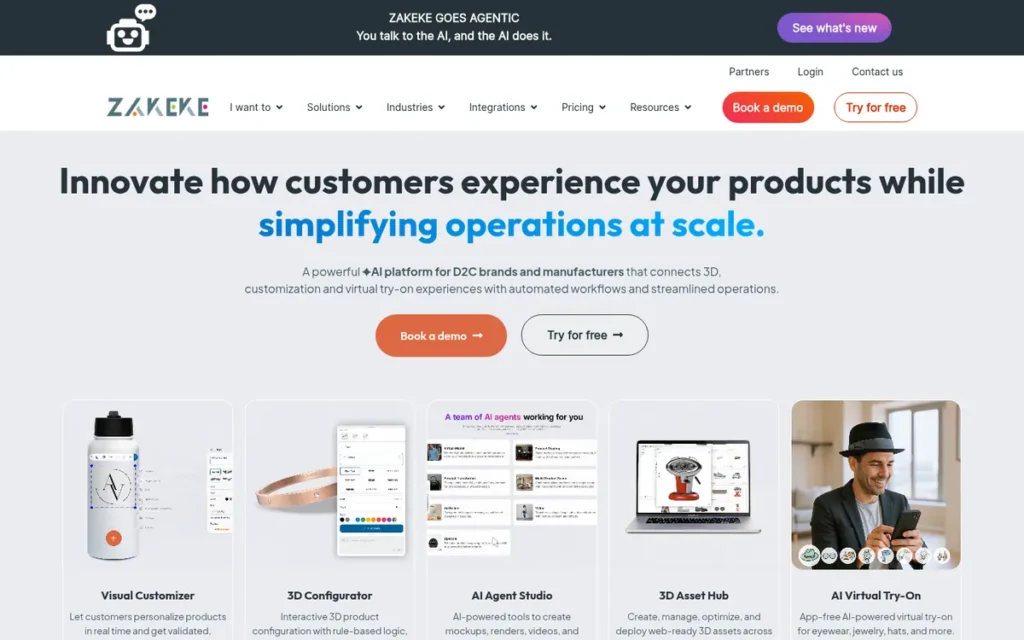 Zakeke homepage screenshot