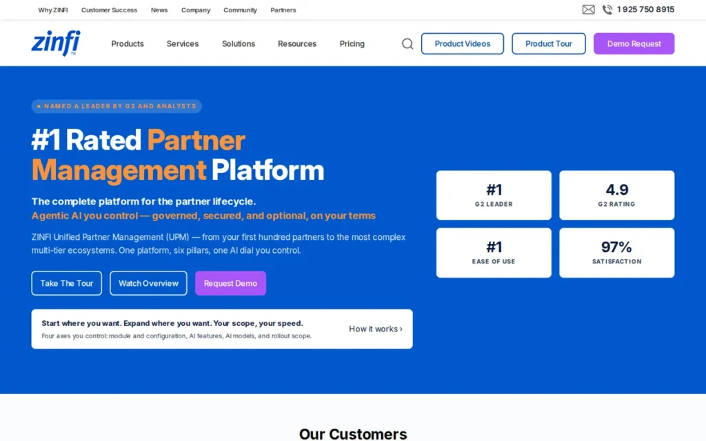 ZINFI homepage screenshot